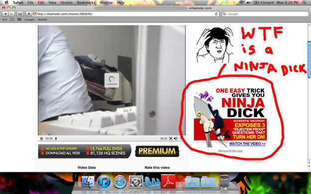 Porn Ads Ninja Dick