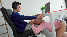 Angie Lynx & Jordi El Nino Polla in Work from Home Ho RK Shorts