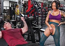The two are so horny at this point that sex is inevitable even with other dudes around trying to get their own workouts in.