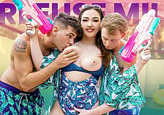 She knows if Jimmy and Kai go away, they’ll miss getting their dicks wet whenever they like. For the next few days, Cassie goes all out and shows her stepsons what they’ll be missing if they leave. Jimmy and Kai begin to realize that leaving home may not be the best decision for them.