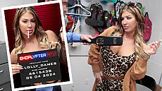 Offering some sympathy, Max tells her he might look away if she plays with his cock. The miserable milf starts blowing the security guard, greedily eating his cock to avoid conviction. She’ll have to fuck her way out of the situation, giving the officer a free pass on her pussy.